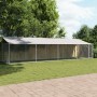 Hundekäfig Dach und Tür Stahl verzinkt grau 8x2x2 m von , Hundehütten und Zäune - Ref: Foro24-3209570, Preis: 389,75 €, Rabat...