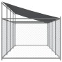 Hundekäfig Dach und Tür Stahl verzinkt grau 8x2x2 m von , Hundehütten und Zäune - Ref: Foro24-3209570, Preis: 389,75 €, Rabat...