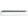 Hundekäfig Dach und Tür Stahl verzinkt grau 12x2x2 m von , Hundehütten und Zäune - Ref: Foro24-3209572, Preis: 547,56 €, Raba...