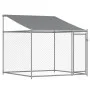 Hundekäfig Dach und Tür Stahl verzinkt grau 12x2x2 m von , Hundehütten und Zäune - Ref: Foro24-3209572, Preis: 547,56 €, Raba...