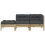 Gartensofa mit Kissen und Fußstütze 2 Sitze von , Modulare Sofas für den Außenbereich - Ref: Foro24-838176, Preis: 255,49 €, ...