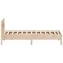 Bed frame with headboard solid pine wood 90x200 cm by , Beds and slatted bases - Ref: Foro24-842658, Price: 116,43 €, Discoun...