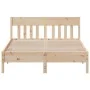 Estructura de cama con cabecero madera maciza pino 120x190 cm de , Camas y somieres - Ref: Foro24-842670, Precio: 100,56 €, D...