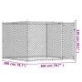 Hundekäfig mit verzinkter Stahltür grau 2x2x1,5 m von , Hundehütten und Zäune - Ref: Foro24-172562, Preis: 114,96 €, Rabatt: %