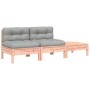 Garden sofa with cushions and footrest, 2 seats by , Modular outdoor sofas - Ref: Foro24-838183, Price: 138,53 €, Discount: %