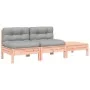 Garden sofa with cushions and footrest, 2 seats by , Modular outdoor sofas - Ref: Foro24-838183, Price: 139,69 €, Discount: %