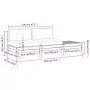 Garden sofa with cushions and footrest, 2 seats by , Modular outdoor sofas - Ref: Foro24-838183, Price: 139,69 €, Discount: %