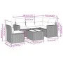 Garden sofa set with cushions 6 pieces beige synthetic rattan by , Modular outdoor sofas - Ref: Foro24-3251315, Price: 425,11...