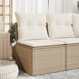 Garden chair without armrests with beige PE rattan cushions by , Outdoor sofas - Ref: Foro24-366073, Price: 81,94 €, Discount: %