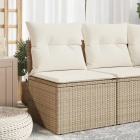 Garden chair without armrests with beige PE rattan cushions by , Outdoor sofas - Ref: Foro24-366073, Price: 75,55 €, Discount: %