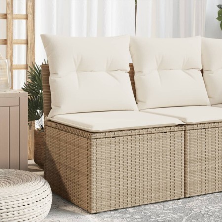 Garden chair without armrests with beige PE rattan cushions by , Outdoor sofas - Ref: Foro24-366073, Price: 81,94 €, Discount: %
