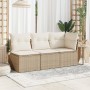 Garden chair without armrests with beige PE rattan cushions by , Outdoor sofas - Ref: Foro24-366073, Price: 81,94 €, Discount: %