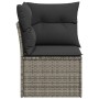 Garten-Ecksofa mit synthetischen Rattankissen grau von , Outdoor-Sofas - Ref: Foro24-366136, Preis: 87,18 €, Rabatt: %