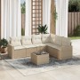 7-piece garden sofa set and beige synthetic rattan cushions by , Modular outdoor sofas - Ref: Foro24-3251355, Price: 522,45 €...