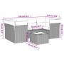 Set aus 7-teiligen Gartensofas und Kissen, synthetisches Rattan, beige von , Gartensets - Ref: Foro24-3249107, Preis: 497,83 ...