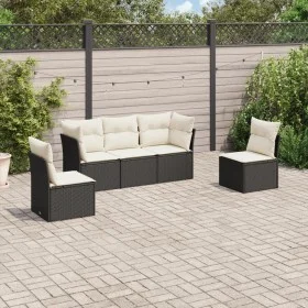 5-piece garden furniture set with black synthetic rattan cushions by , Garden sets - Ref: Foro24-3249185, Price: 294,05 €, Di...