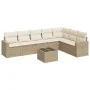 Gartensofa-Set mit beigen Kissen 8 Stück PE-Rattan von , Modulare Sofas für den Außenbereich - Ref: Foro24-3251395, Preis: 56...