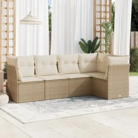 Set Gartensofas mit Kissen 5 Stück synthetisches Rattan beige von , Gartensets - Ref: Foro24-3249437, Preis: 349,01 €, Rabatt: %