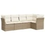 Garden sofa set with 5-piece synthetic rattan beige cushions by , Garden sets - Ref: Foro24-3249437, Price: 349,01 €, Discoun...