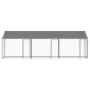 Hundekäfigdach und Türen Stahl verzinkt grau 6x2x2 m von , Hundehütten und Zäune - Ref: Foro24-3209564, Preis: 451,22 €, Raba...