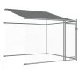 Galvanized steel roof and doors dog cage 6x2x2 m by , Dog kennels and fences - Ref: Foro24-3209564, Price: 460,25 €, Discount: %