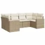 Garden sofa set with cushions 6 pieces beige synthetic rattan by , Modular outdoor sofas - Ref: Foro24-3251715, Price: 462,55...