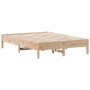 Estructura de cama de madera maciza de pino 140x190 cm de , Camas y somieres - Ref: Foro24-842714, Precio: 101,25 €, Descuent...