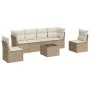 7-piece garden sofa set and beige synthetic rattan cushions by , Garden sets - Ref: Foro24-3249217, Price: 451,66 €, Discount: %