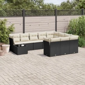 Garden sofa set 11 pieces and black synthetic rattan cushions by , Garden sets - Ref: Foro24-3250095, Price: 638,21 €, Discou...