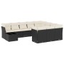Garden sofa set 11 pieces and black synthetic rattan cushions by , Garden sets - Ref: Foro24-3250095, Price: 635,58 €, Discou...