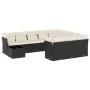 Garden sofa set 11 pieces and black synthetic rattan cushions by , Garden sets - Ref: Foro24-3250095, Price: 638,21 €, Discou...