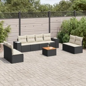 8-piece garden sofa set and black synthetic rattan cushions by , Garden sets - Ref: Foro24-3257736, Price: 497,78 €, Discount: %