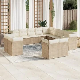 Garden sofa set with cushions 13 pieces beige synthetic rattan by , Garden sets - Ref: Foro24-3250387, Price: 949,37 €, Disco...