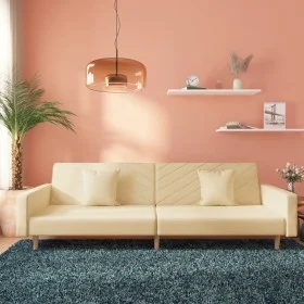 Two-seater sofa bed with two cream-colored fabric pillows by , Sofas - Ref: Foro24-375902, Price: 275,84 €, Discount: %