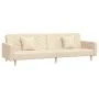 Two-seater sofa bed with two cream-colored fabric pillows by , Sofas - Ref: Foro24-375902, Price: 275,84 €, Discount: %