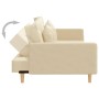 Two-seater sofa bed with two cream-colored fabric pillows by , Sofas - Ref: Foro24-375902, Price: 280,70 €, Discount: %