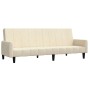 Cream-colored velvet 2-seater sofa bed by , Sofas - Ref: Foro24-375783, Price: 275,82 €, Discount: %