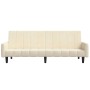Cream-colored velvet 2-seater sofa bed by , Sofas - Ref: Foro24-375783, Price: 275,82 €, Discount: %