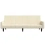 Sofá cama de 2 plazas terciopelo color crema de , Sofás - Ref: Foro24-375783, Precio: 271,03 €, Descuento: %