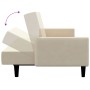 Cream-colored velvet 2-seater sofa bed by , Sofas - Ref: Foro24-375783, Price: 275,82 €, Discount: %