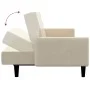 Sofá cama de 2 plazas terciopelo color crema de , Sofás - Ref: Foro24-375783, Precio: 271,03 €, Descuento: %
