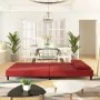 Two-seater sofa bed with two red velvet pillows by , Sofas - Ref: Foro24-375914, Price: 239,88 €, Discount: %