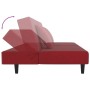 Two-seater sofa bed with two red velvet pillows by , Sofas - Ref: Foro24-375914, Price: 244,09 €, Discount: %