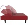 Two-seater sofa bed with two red velvet pillows by , Sofas - Ref: Foro24-375914, Price: 239,88 €, Discount: %