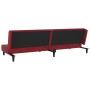 Two-seater sofa bed with two red velvet pillows by , Sofas - Ref: Foro24-375914, Price: 244,09 €, Discount: %