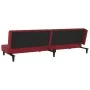 Two-seater sofa bed with two red velvet pillows by , Sofas - Ref: Foro24-375914, Price: 239,88 €, Discount: %
