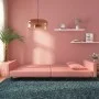 Sofá cama de 2 plazas con dos almohadas terciopelo rosa de , Sofás - Ref: Foro24-375921, Precio: 258,23 €, Descuento: %
