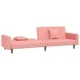 2-Sitzer-Schlafsofa mit zwei rosa Samtkissen von , Sofas - Ref: Foro24-375921, Preis: 258,23 €, Rabatt: %