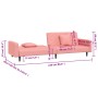 2-Sitzer-Schlafsofa mit zwei rosa Samtkissen von , Sofas - Ref: Foro24-375921, Preis: 262,82 €, Rabatt: %