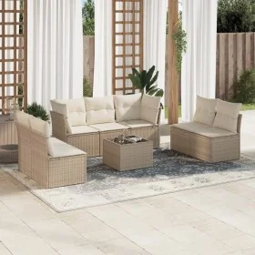 Garden sofa set with beige cushions 8 pcs PE rattan by , Garden sets - Ref: Foro24-3249257, Price: 517,65 €, Discount: %